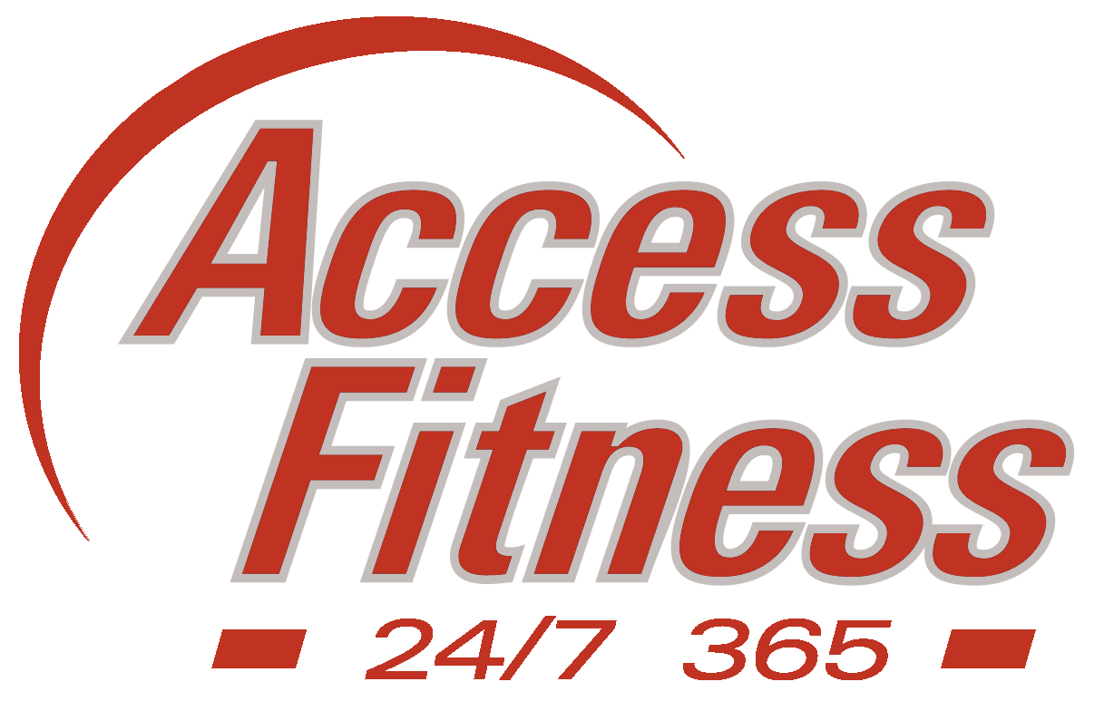 Access Fitness Logo - open 24 hours a day, 7days a week, 365 Days a year.
